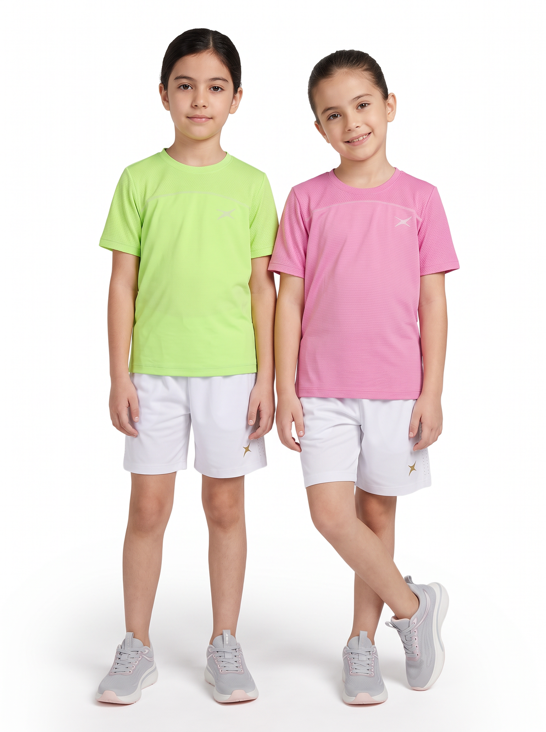 Aero Vibe Seamless Activewear T-shirt (MAGENTA PINK/NEON) PACK OF 2