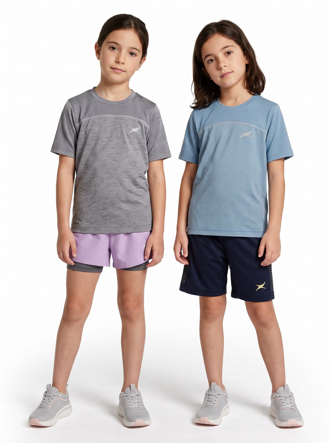Aero Vibe Seamless Activewear T-shirt (BLUE/GREY) PACK OF 2