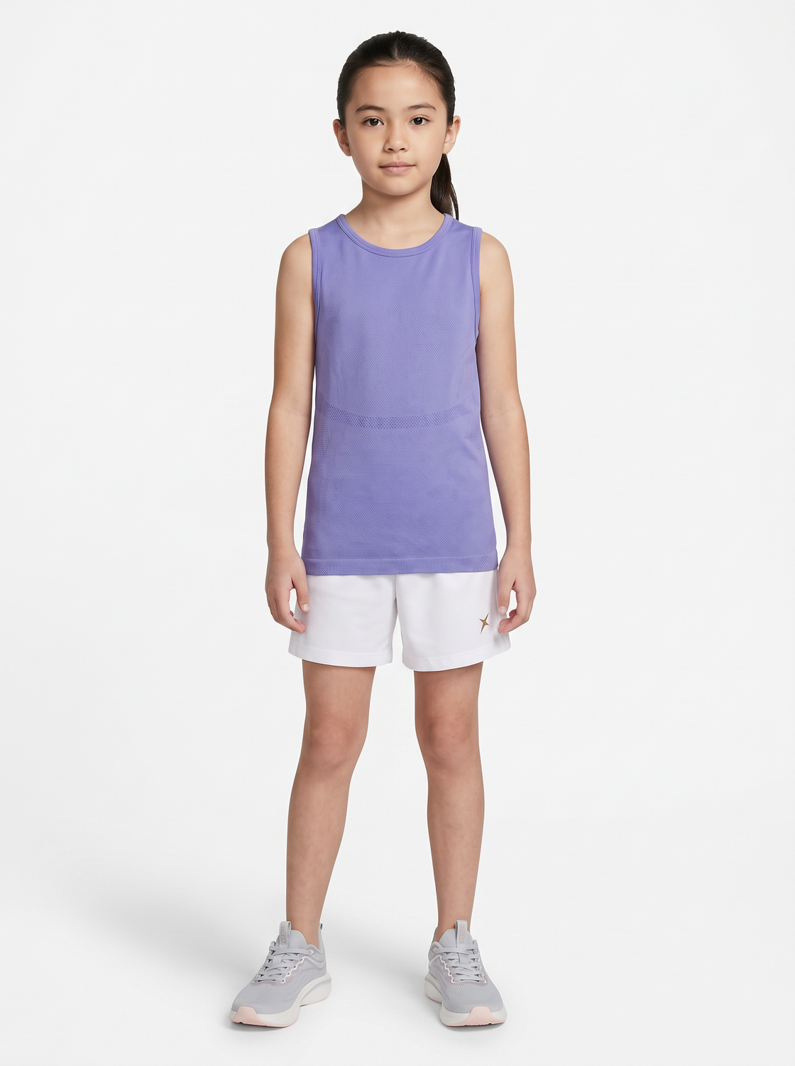 SEAMLITE VEST BLUE/ URBAN X WHITE SHORTS