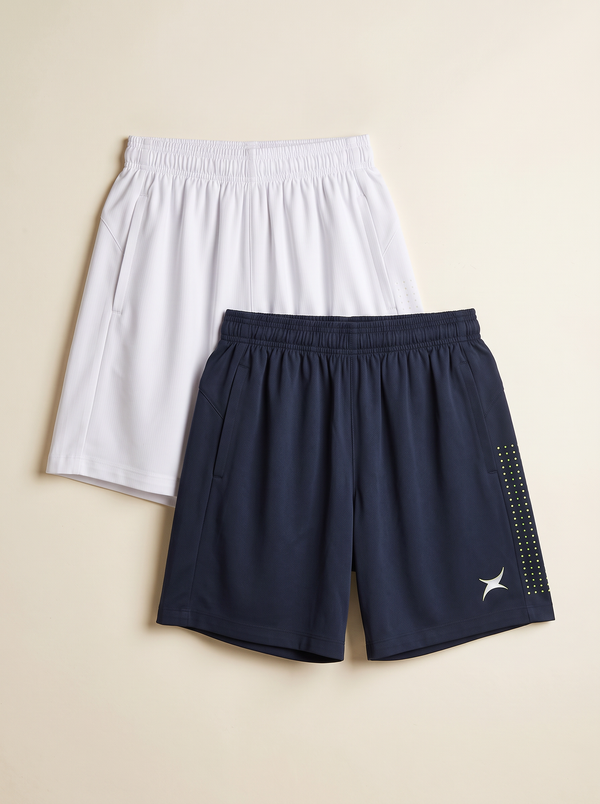 Urban X Shorts (WHITE/NAVY BLUE) PACK OF 2