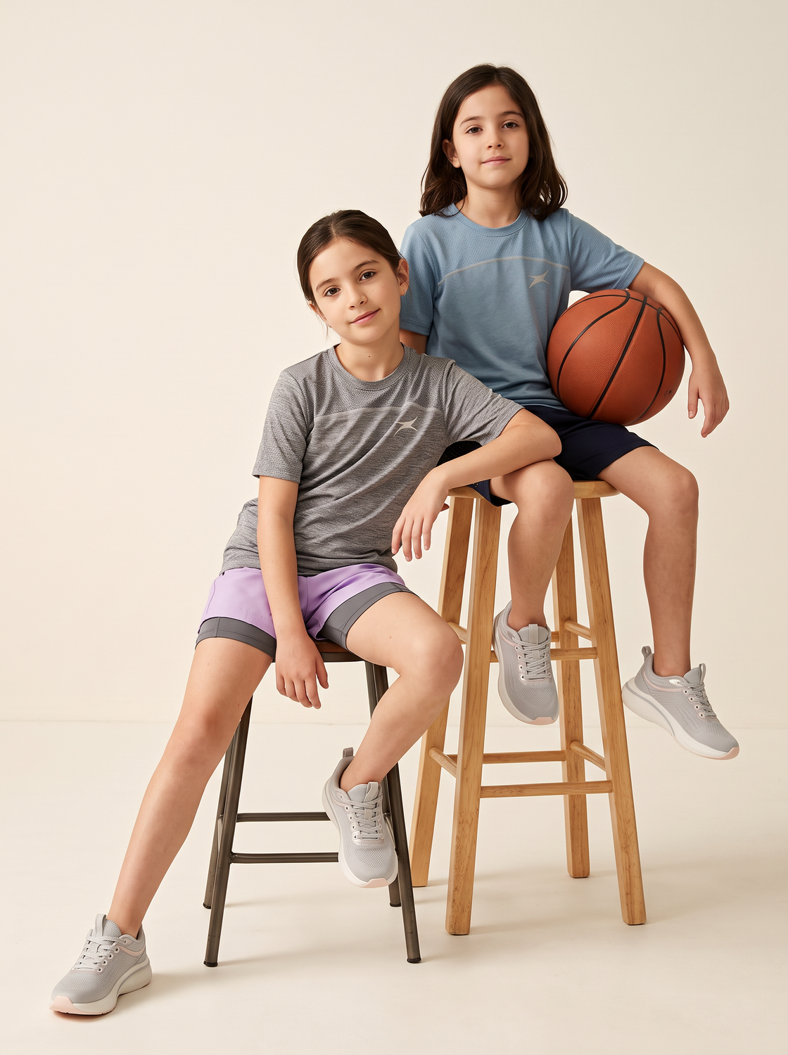 Aero Vibe Seamless Activewear T-shirt (BLUE/GREY) PACK OF 2