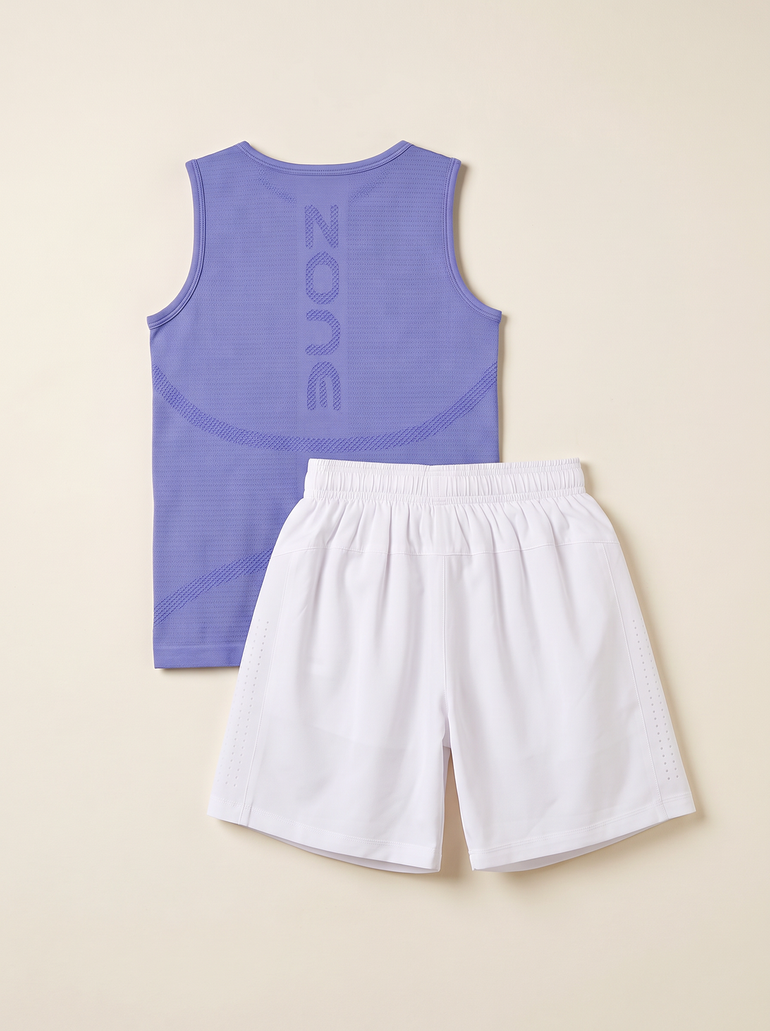 SEAMLITE VEST BLUE/ URBAN X WHITE SHORTS