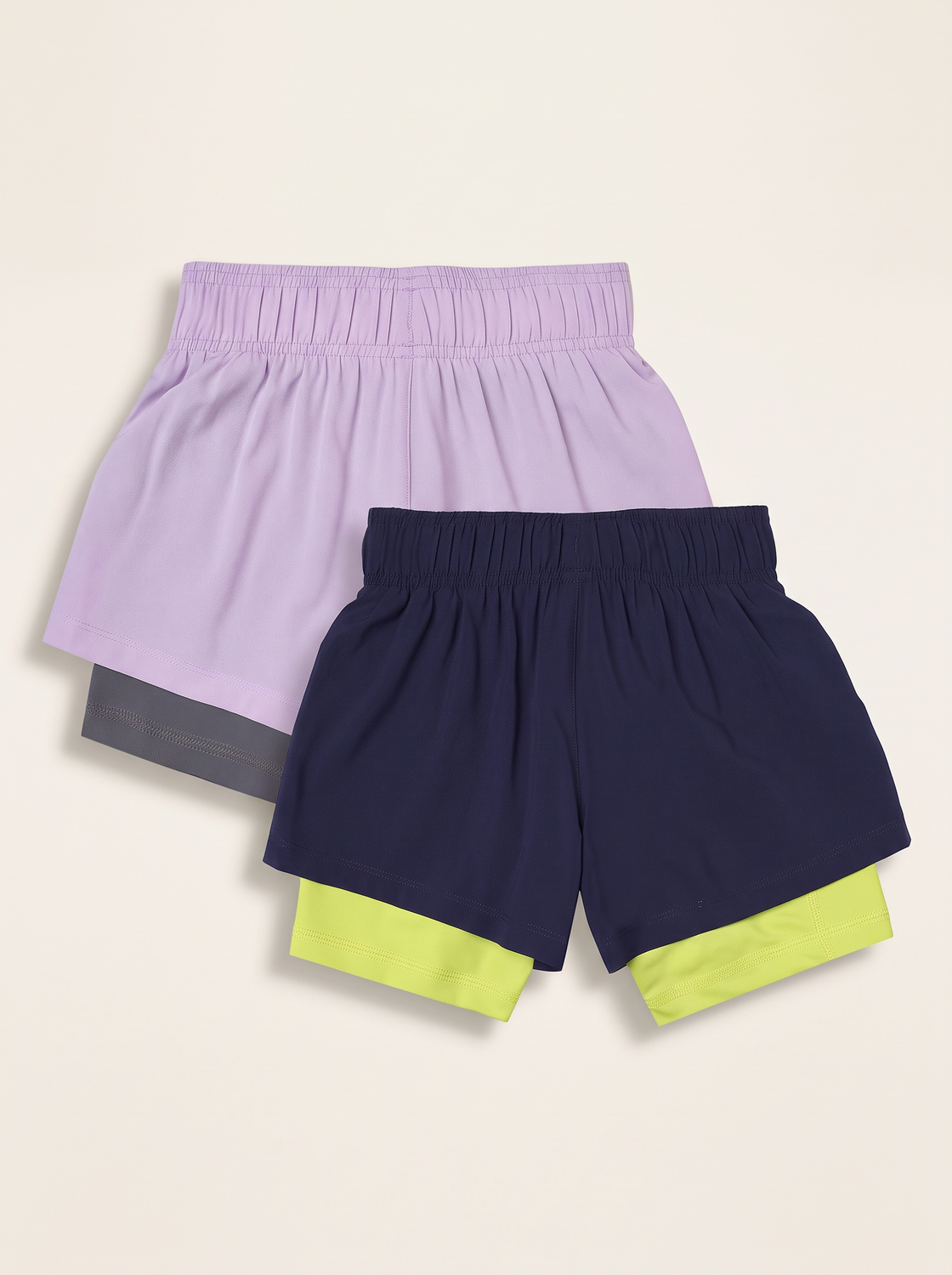 Vibe Shorts (NAVY BLUE/PURPLE) PACK OF 2