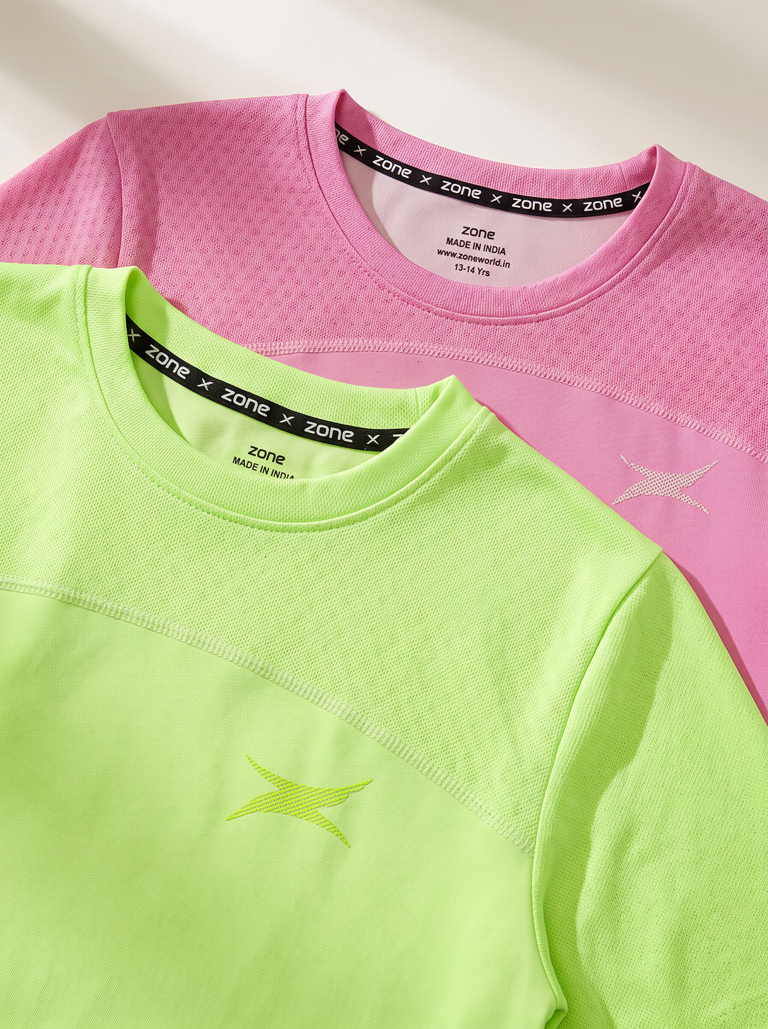 Aero Vibe Seamless Activewear T-shirt (MAGENTA PINK/NEON) PACK OF 2