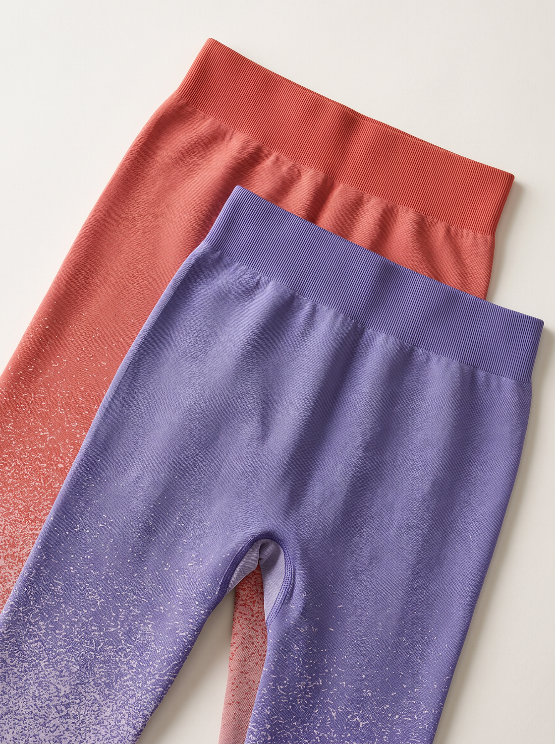 Girls Powerflex Seamless Leggings (BLUE IRIS/FLAME ORANGE) PACK OF 2