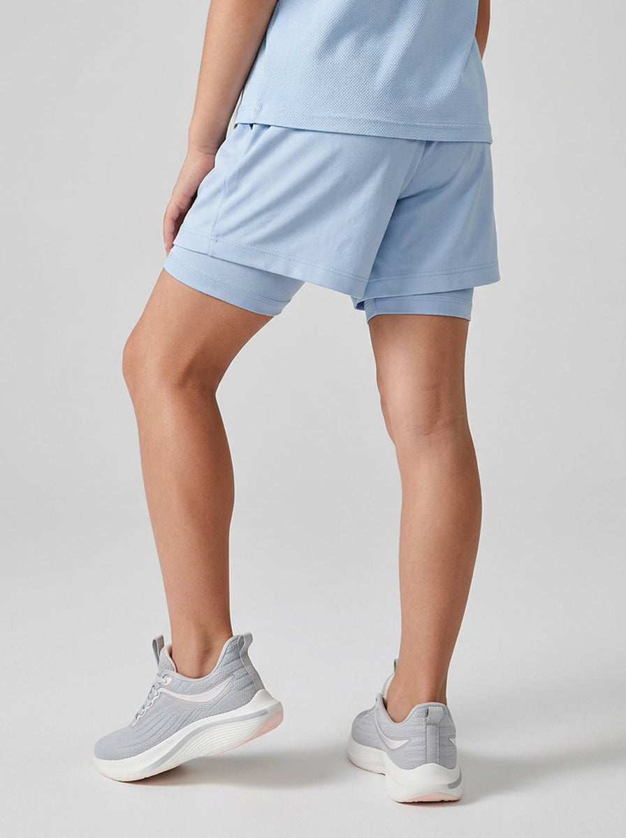 SKY BLUE SPORTS SHORTS